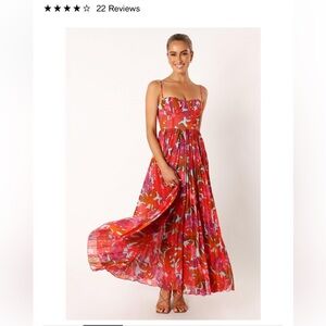 Petal & Pup Achanti Pleated Maxi Dress | Large